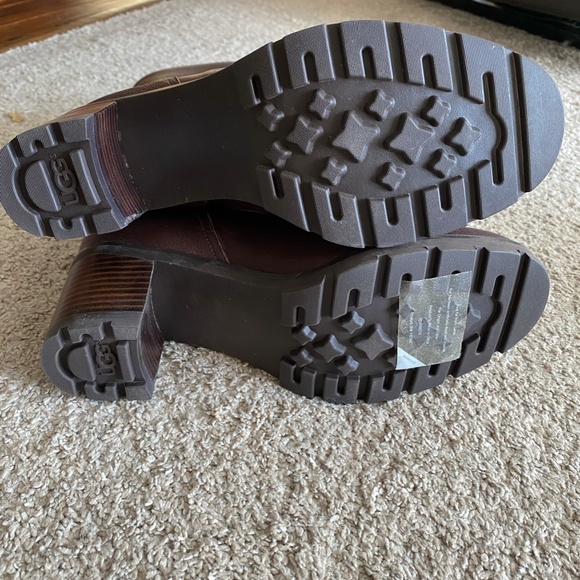 Never Worn Rare Leather UGG Dress Winter Boots Sz 8 - Picture 7 of 7